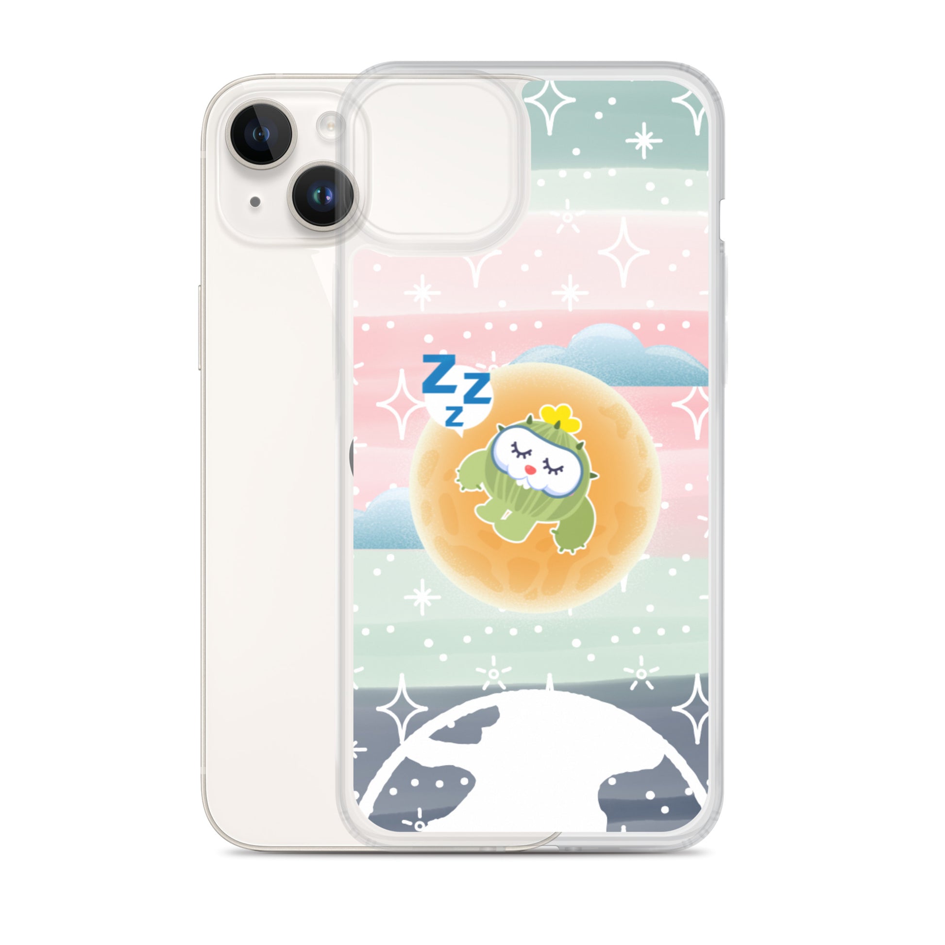 【iPhone】Sleeping on The Moon - Phone Clear Case