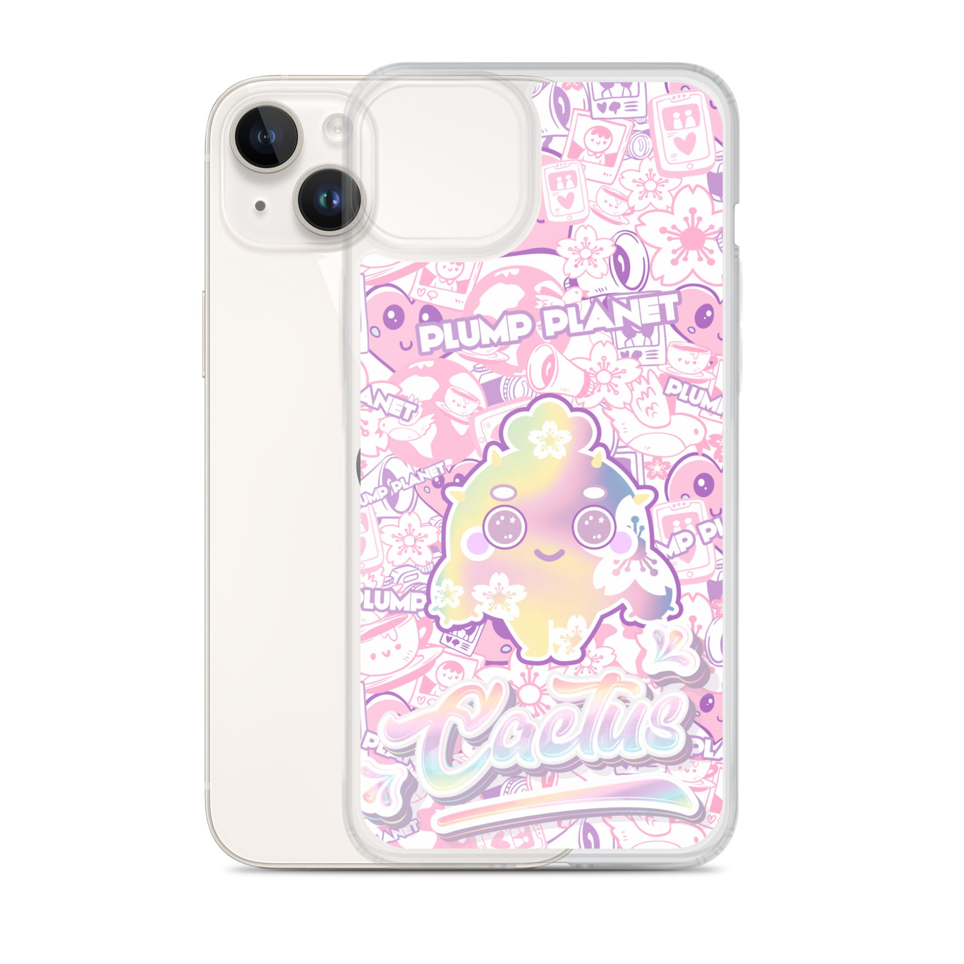 【iPhone】Sakura Pink Cactus - Phone Clear Case