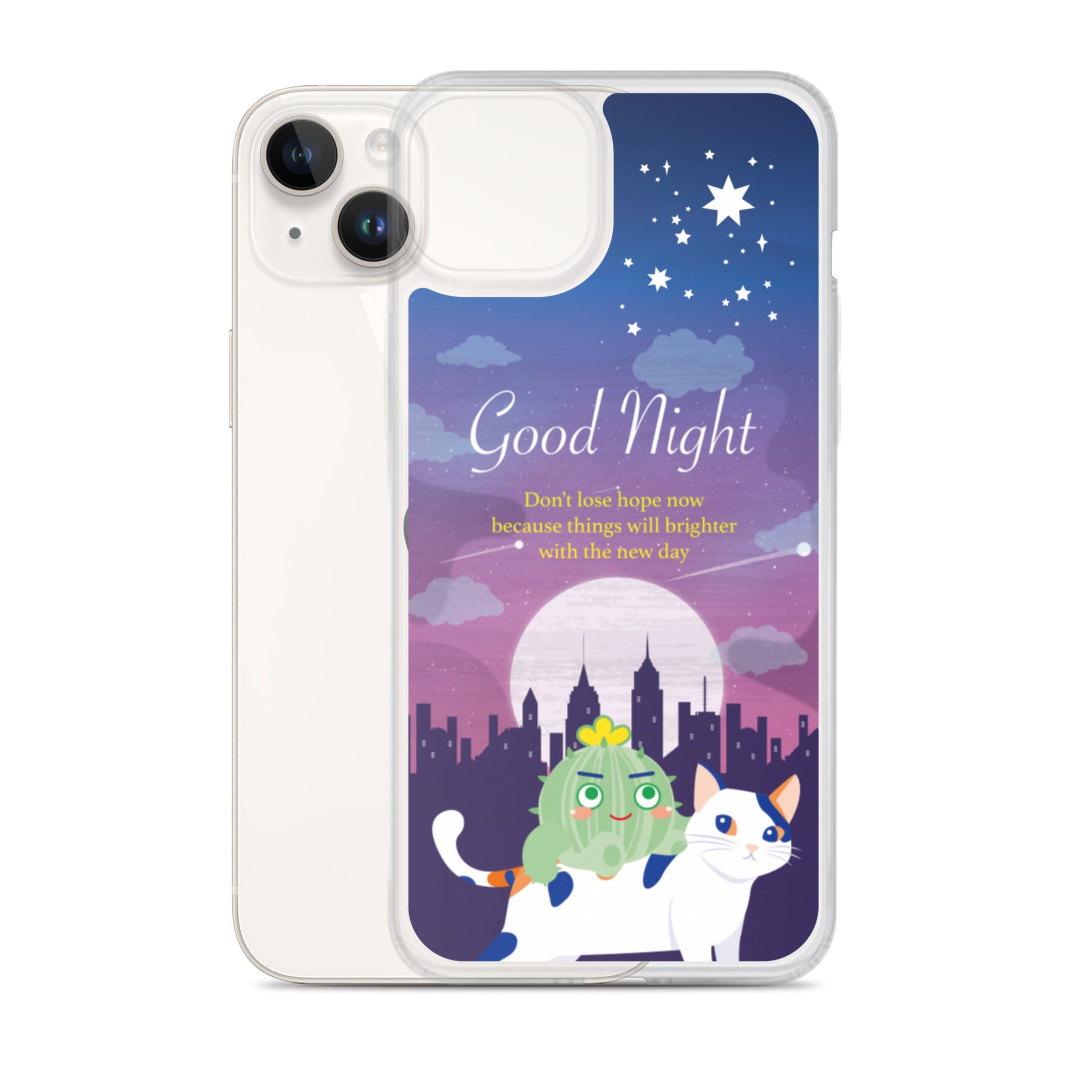 【iPhone】Good Night - Phone Clear Case