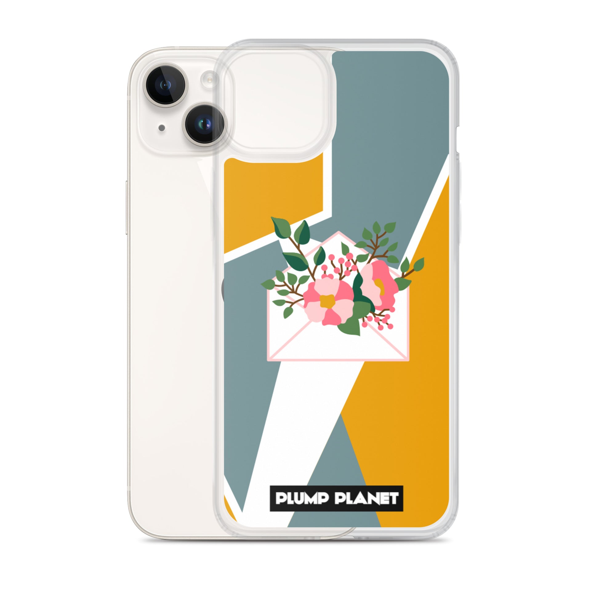 【iPhone】Letter with Flower | Printing Stamp Phone Clear Case