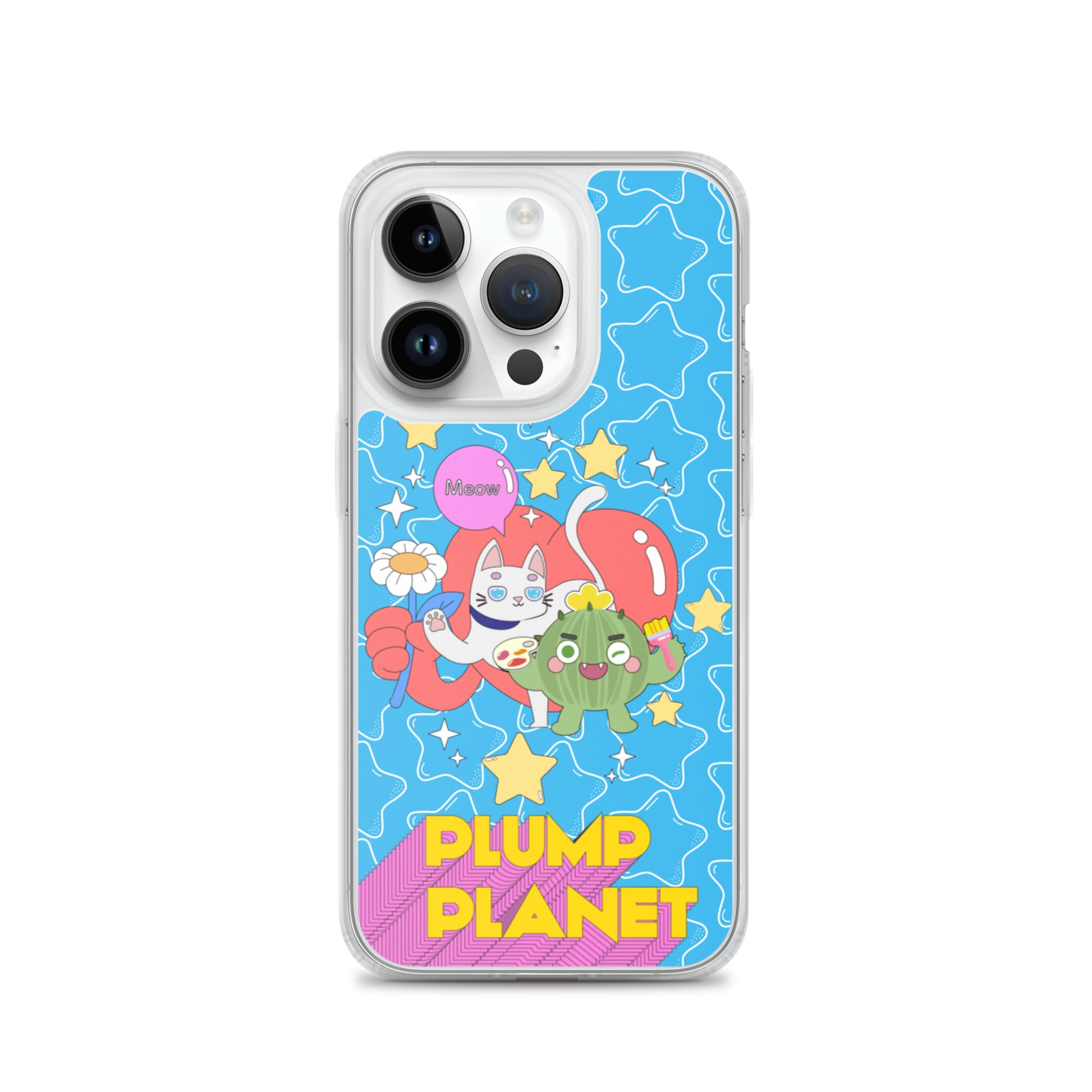 【iPhone】Cactus Press B to Meow - Phone Clear Case