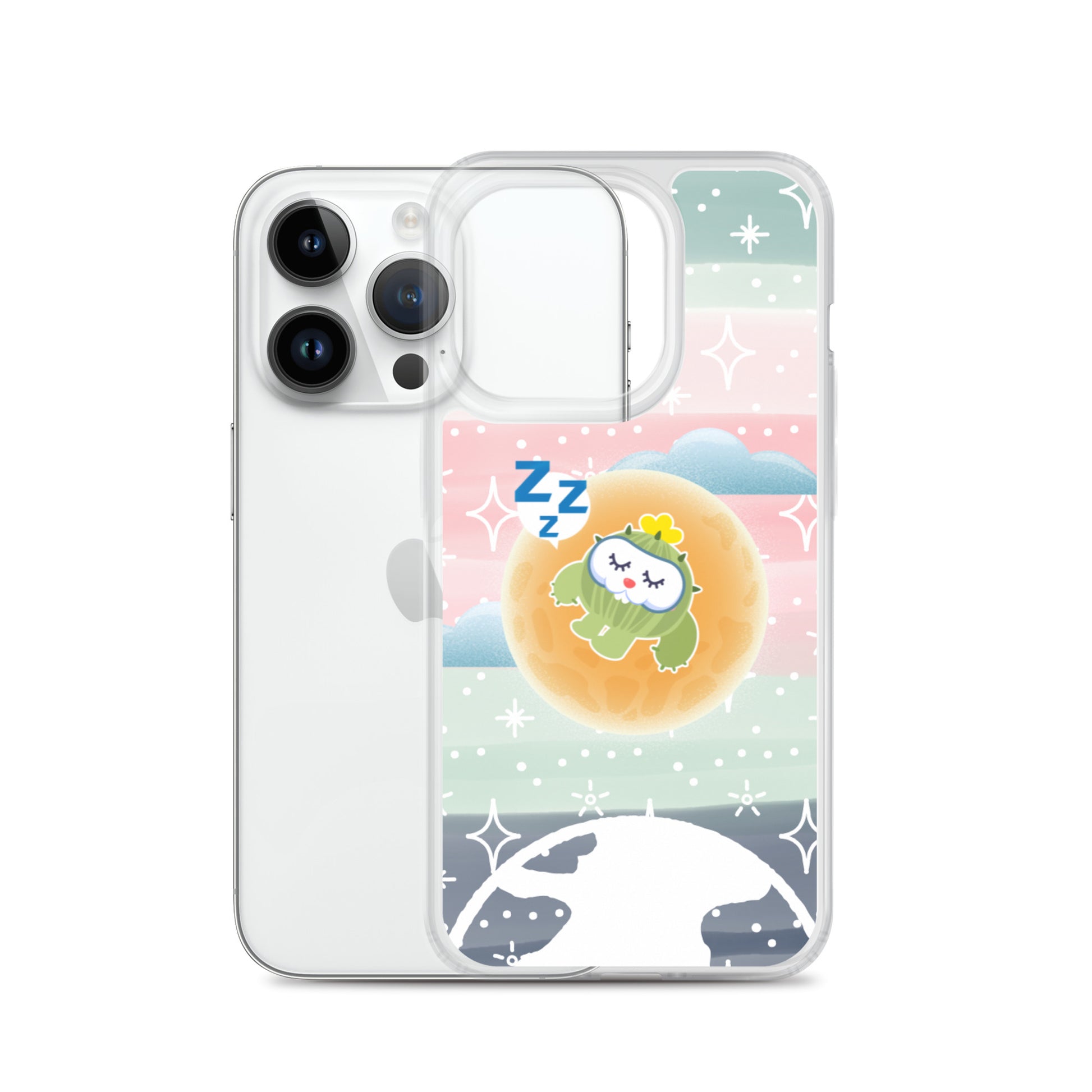 【iPhone】Sleeping on The Moon - Phone Clear Case