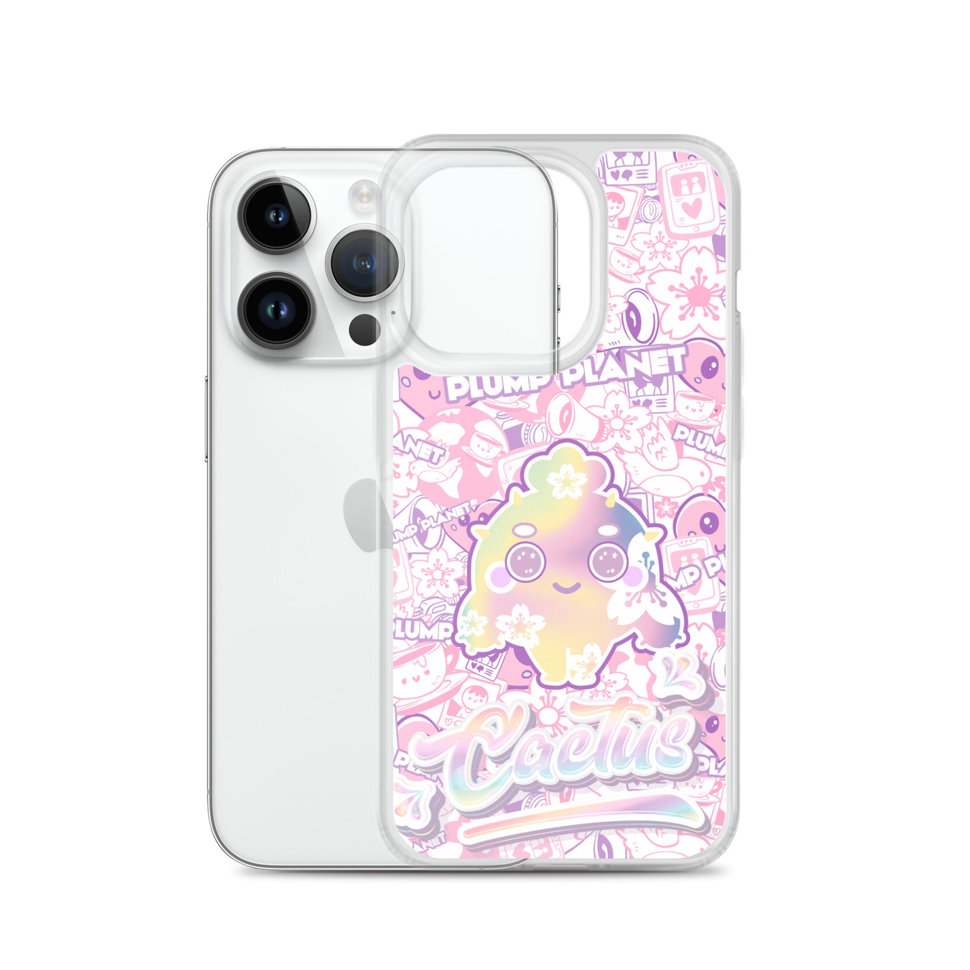 【iPhone】Sakura Pink Cactus - Phone Clear Case