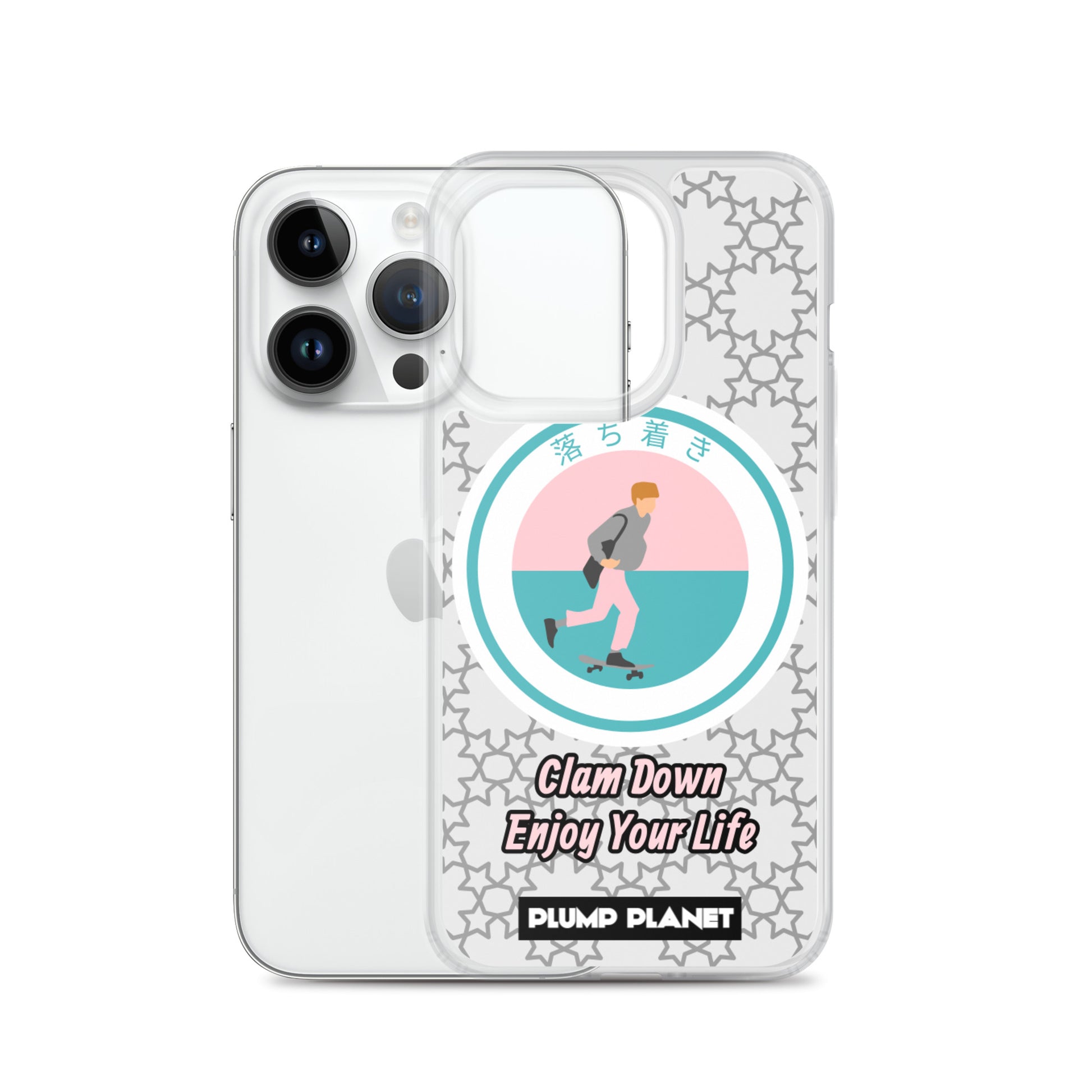 【iPhone】Clam Down Printing Stamp - Phone Clear Case