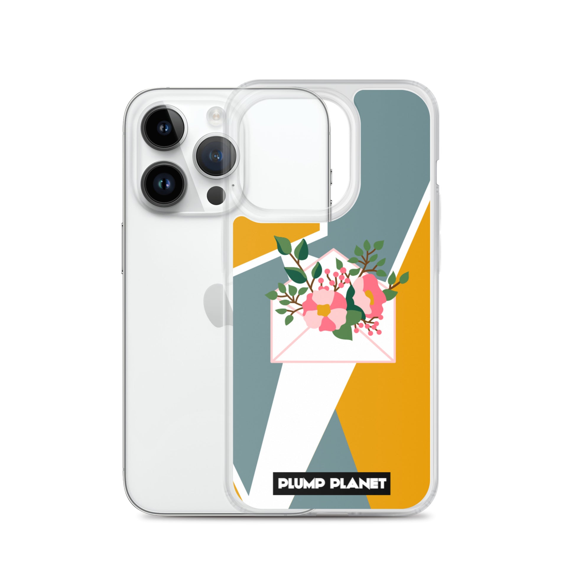 【iPhone】Letter with Flower | Printing Stamp Phone Clear Case