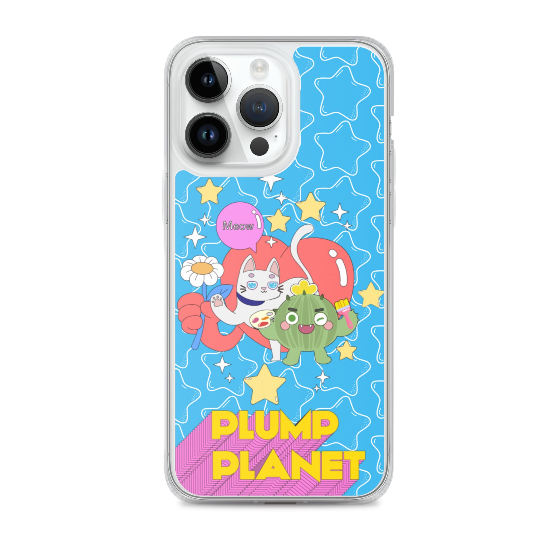 【iPhone】Cactus Press B to Meow - Phone Clear Case