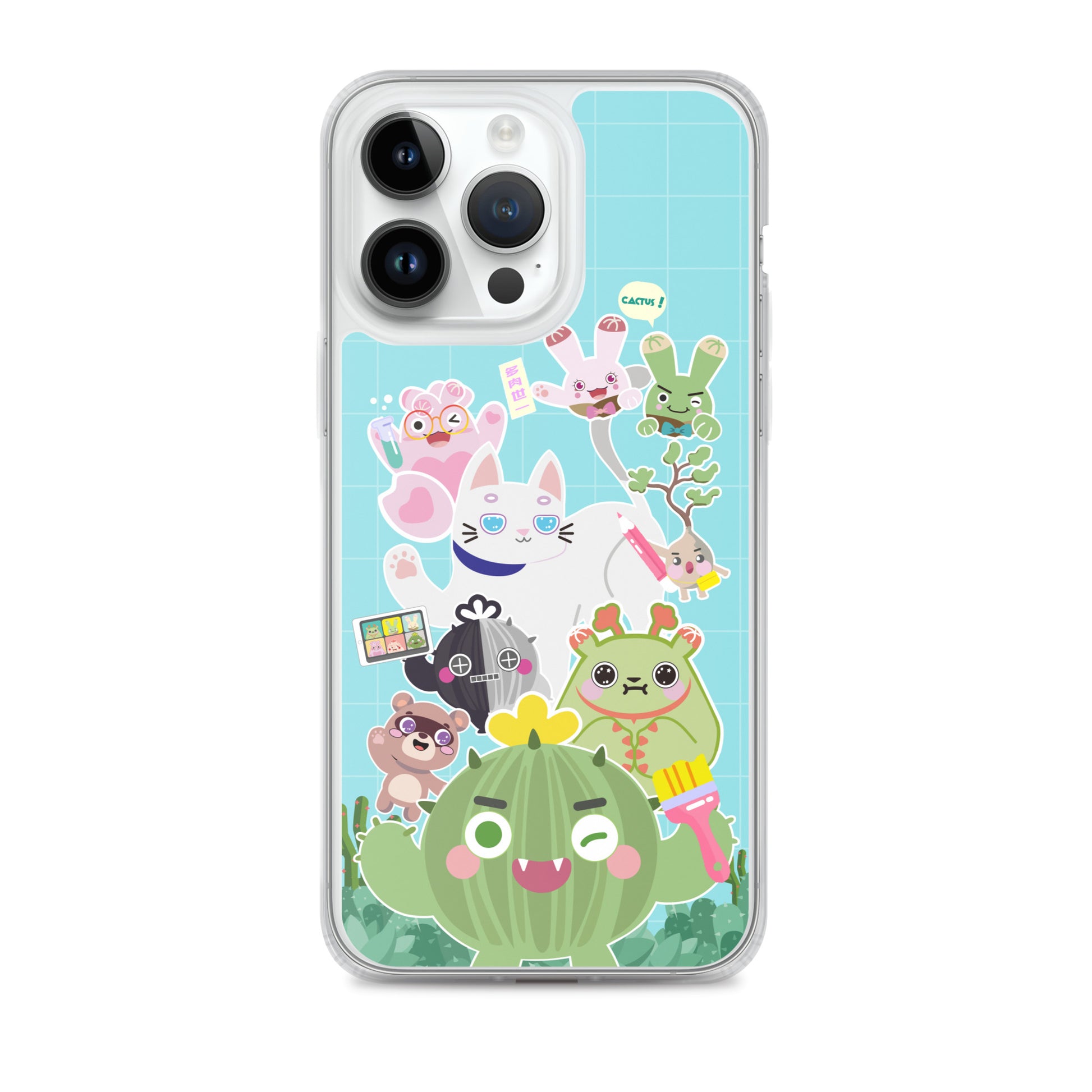 【iPhone】Cactus Plump Planet Group Photo - Phone Clear Case