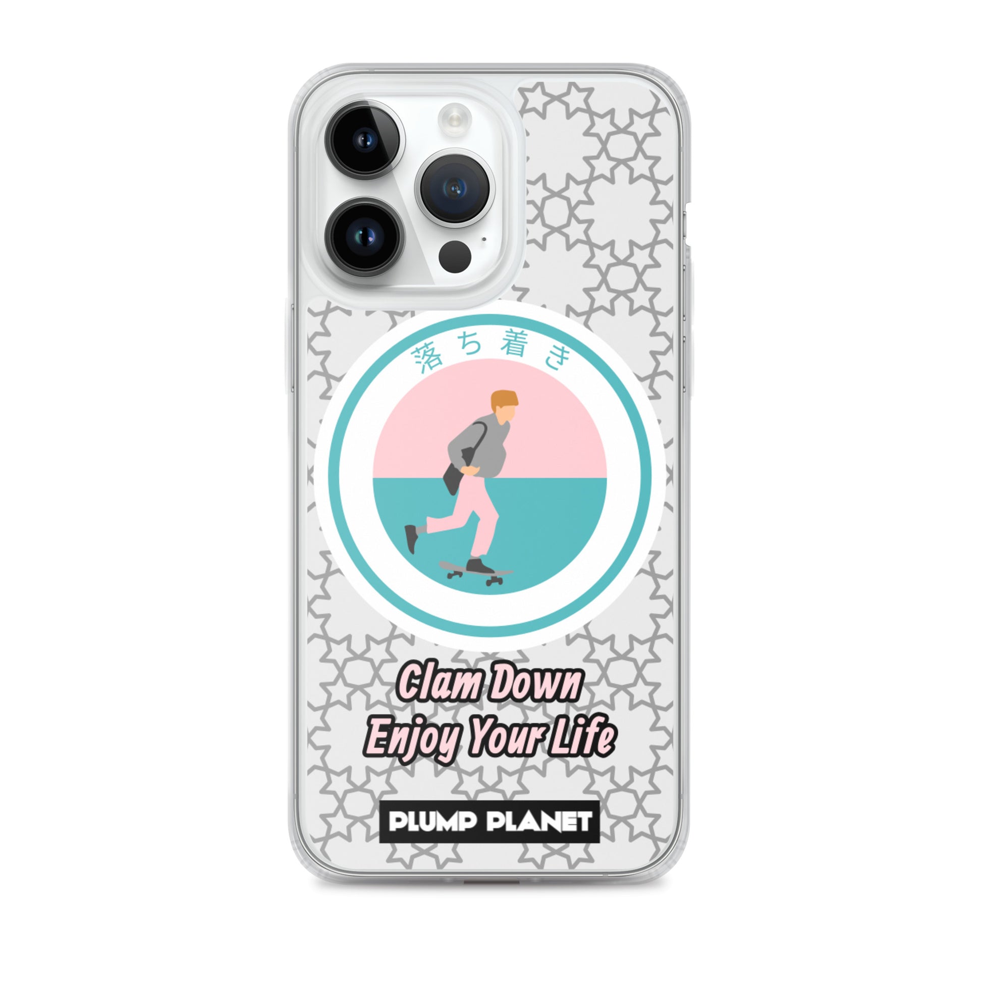 【iPhone】Clam Down Printing Stamp - Phone Clear Case