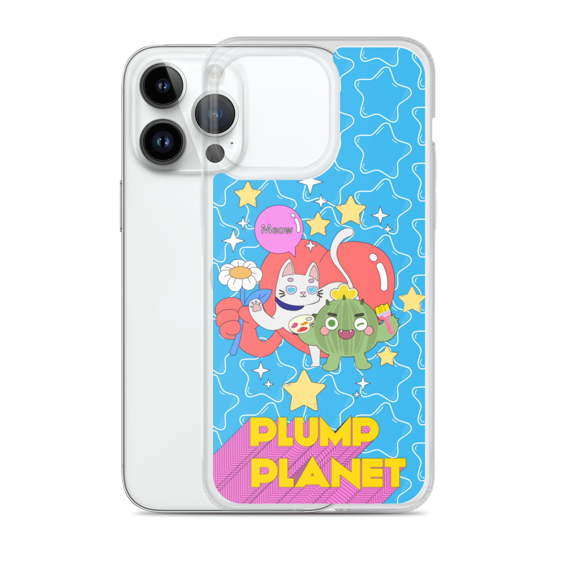 【iPhone】Cactus Press B to Meow - Phone Clear Case