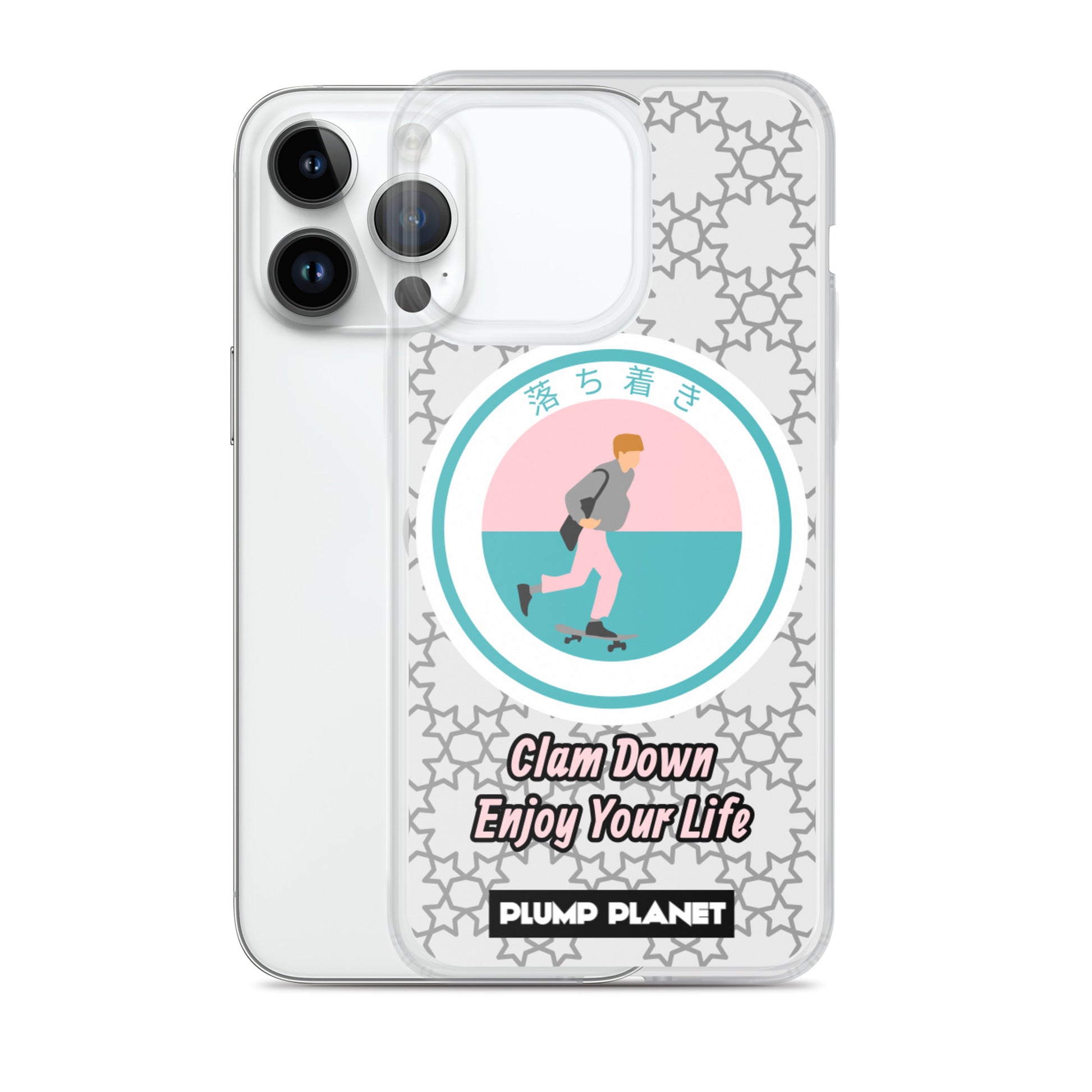 【iPhone】Clam Down Printing Stamp - Phone Clear Case