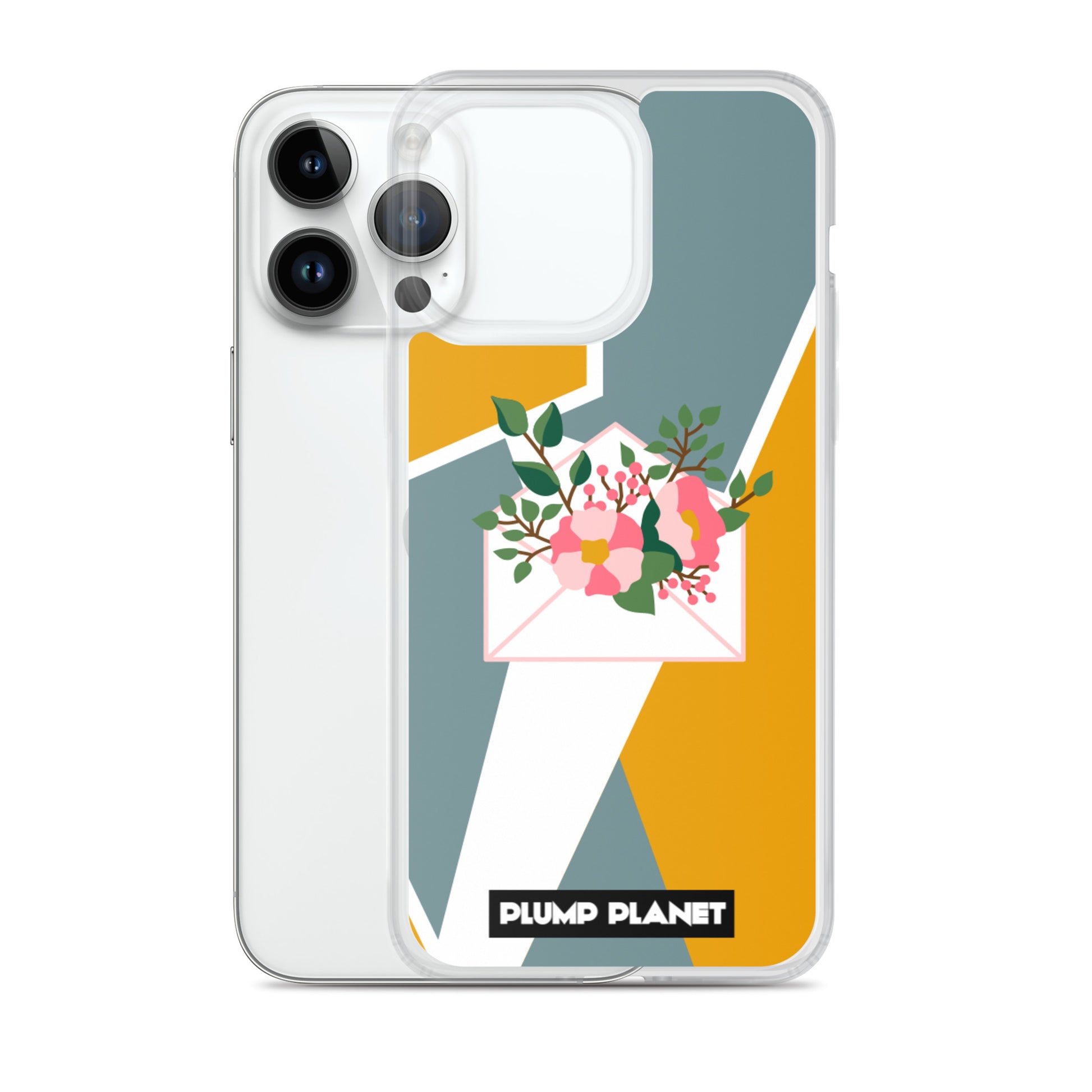 【iPhone】Letter with Flower | Printing Stamp Phone Clear Case
