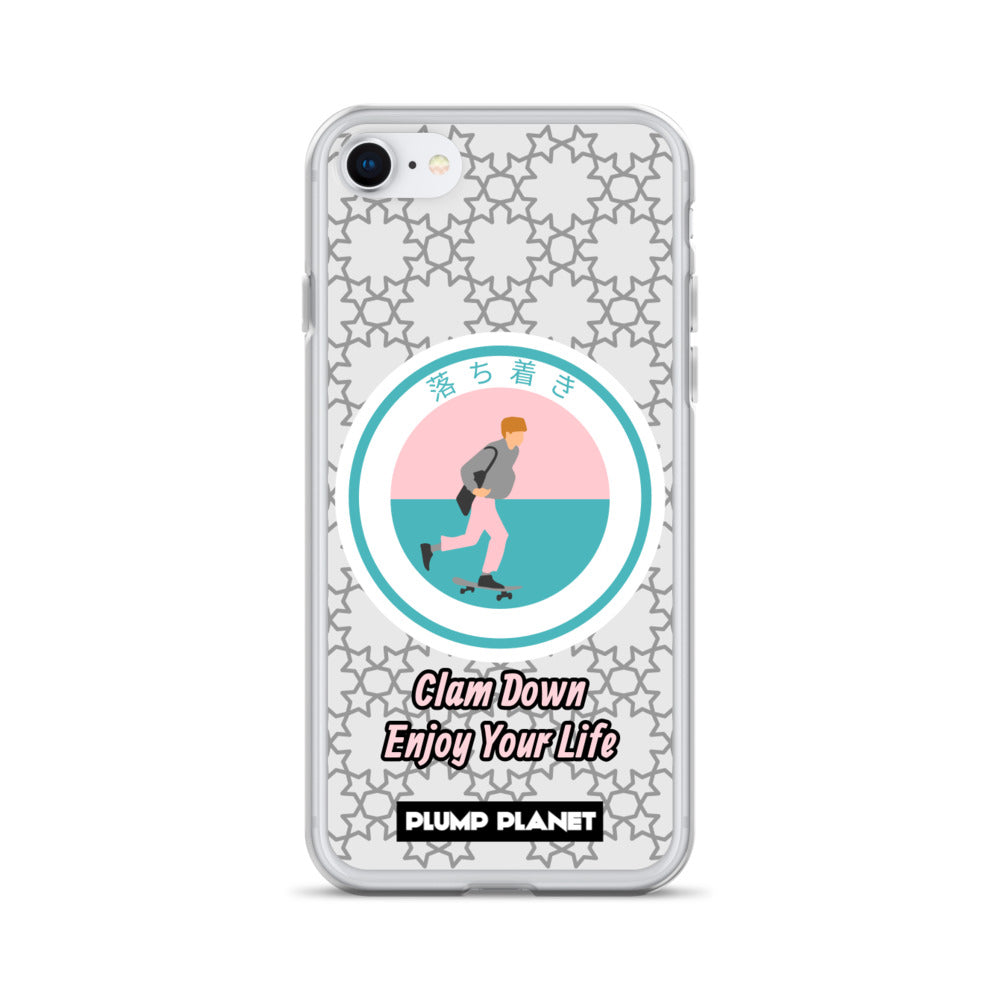【iPhone】Clam Down Printing Stamp - Phone Clear Case