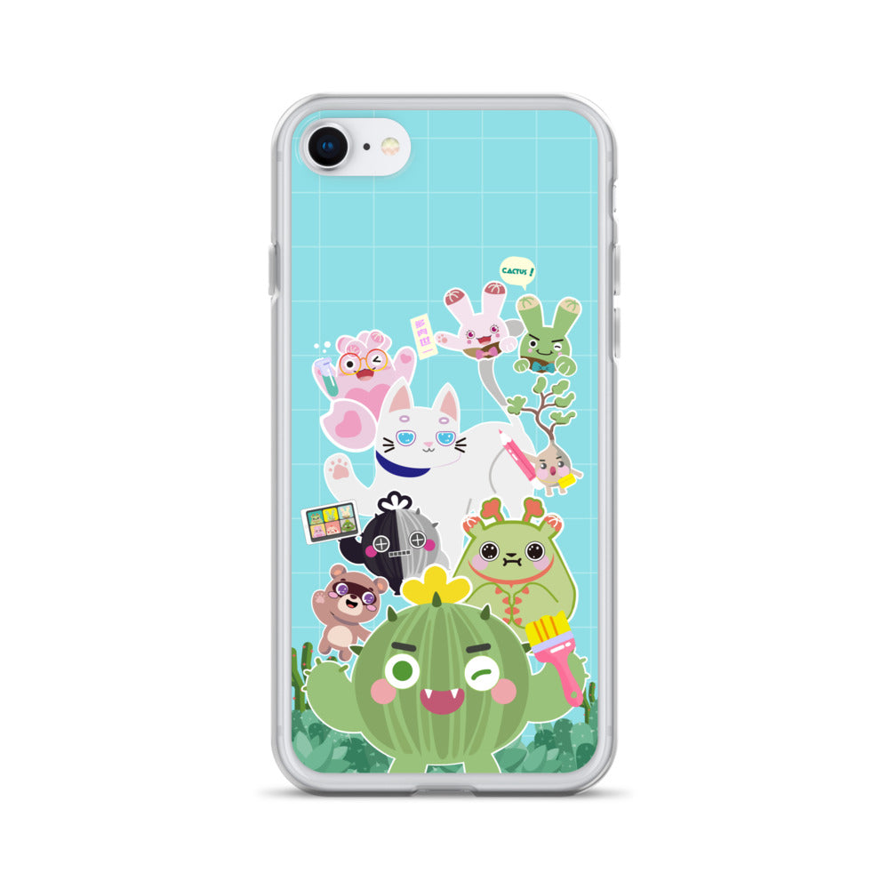【iPhone】Cactus Plump Planet Group Photo - Phone Clear Case