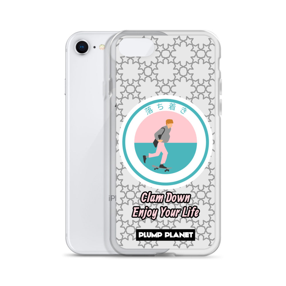 【iPhone】Clam Down Printing Stamp - Phone Clear Case
