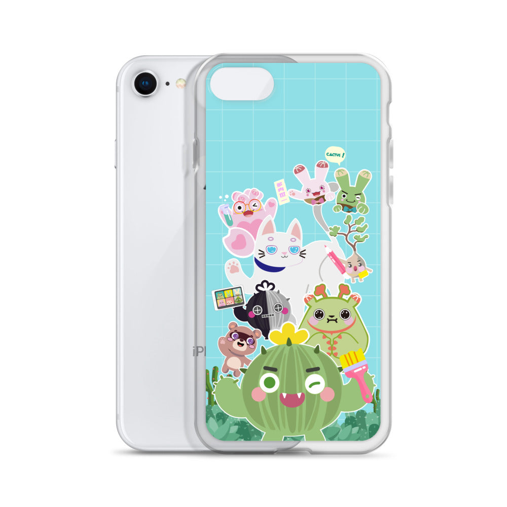 【iPhone】Cactus Plump Planet Group Photo - Phone Clear Case