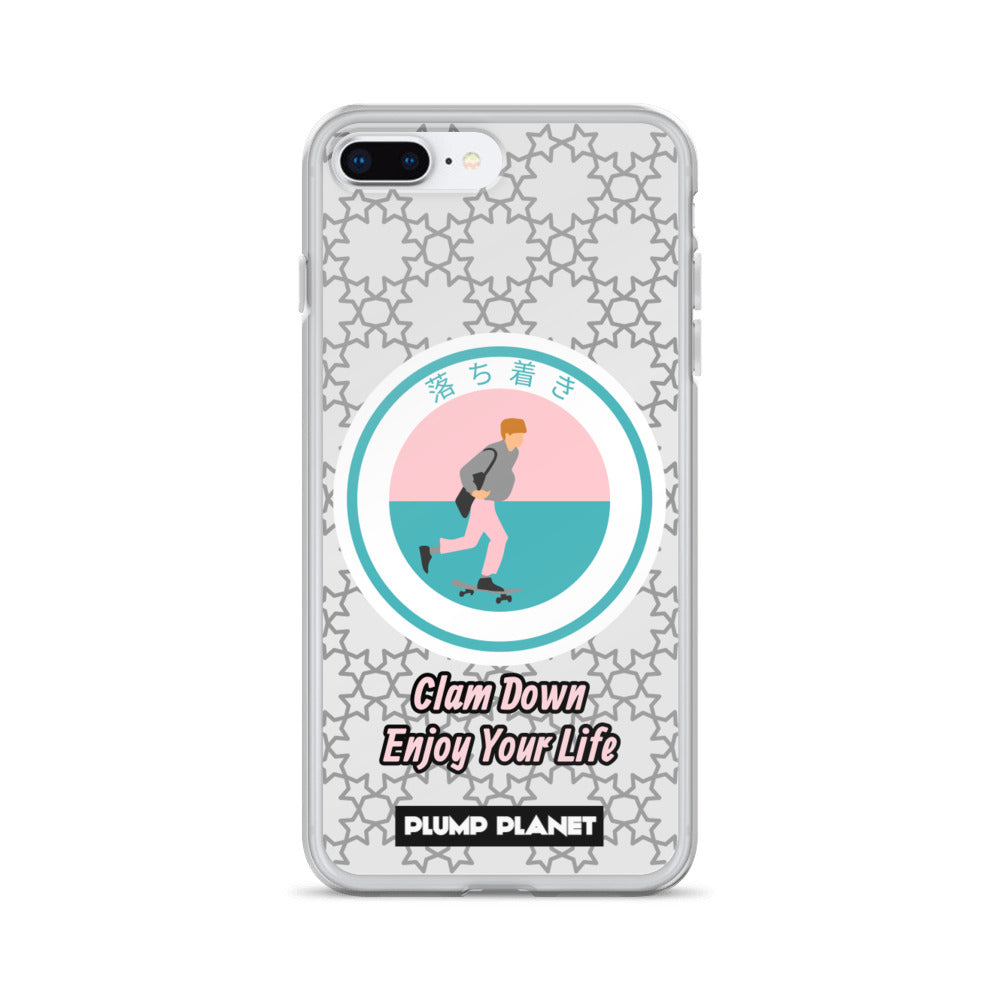 【iPhone】Clam Down Printing Stamp - Phone Clear Case