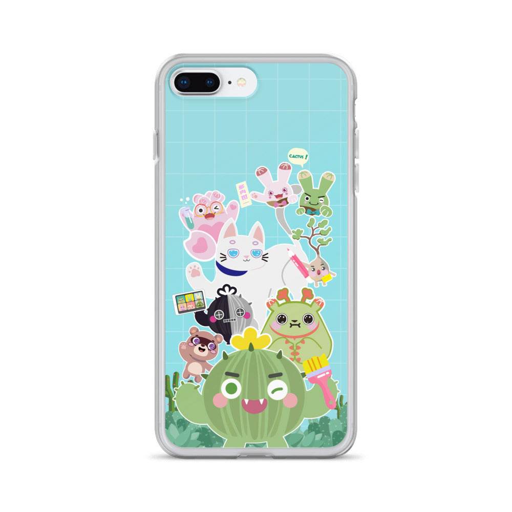 【iPhone】Cactus Plump Planet Group Photo - Phone Clear Case