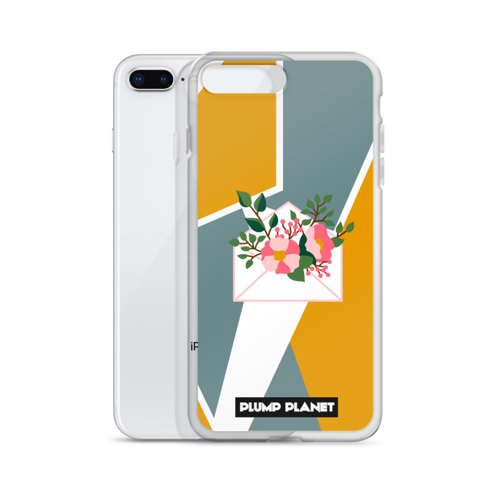 【iPhone】Letter with Flower | Printing Stamp Phone Clear Case