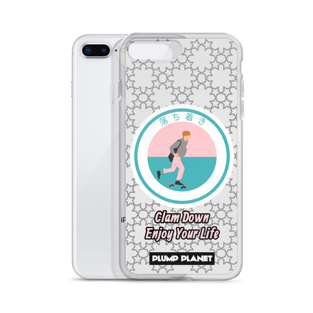 【iPhone】Clam Down Printing Stamp - Phone Clear Case