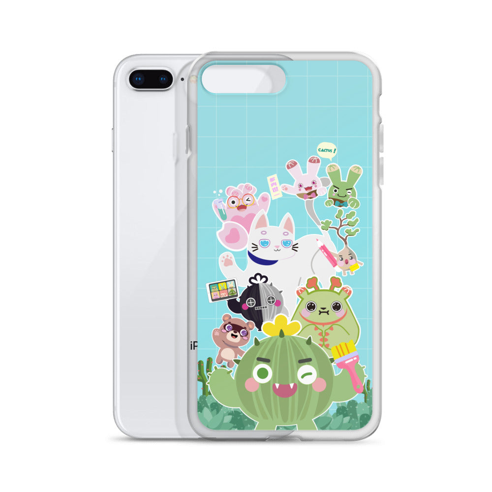 【iPhone】Cactus Plump Planet Group Photo - Phone Clear Case