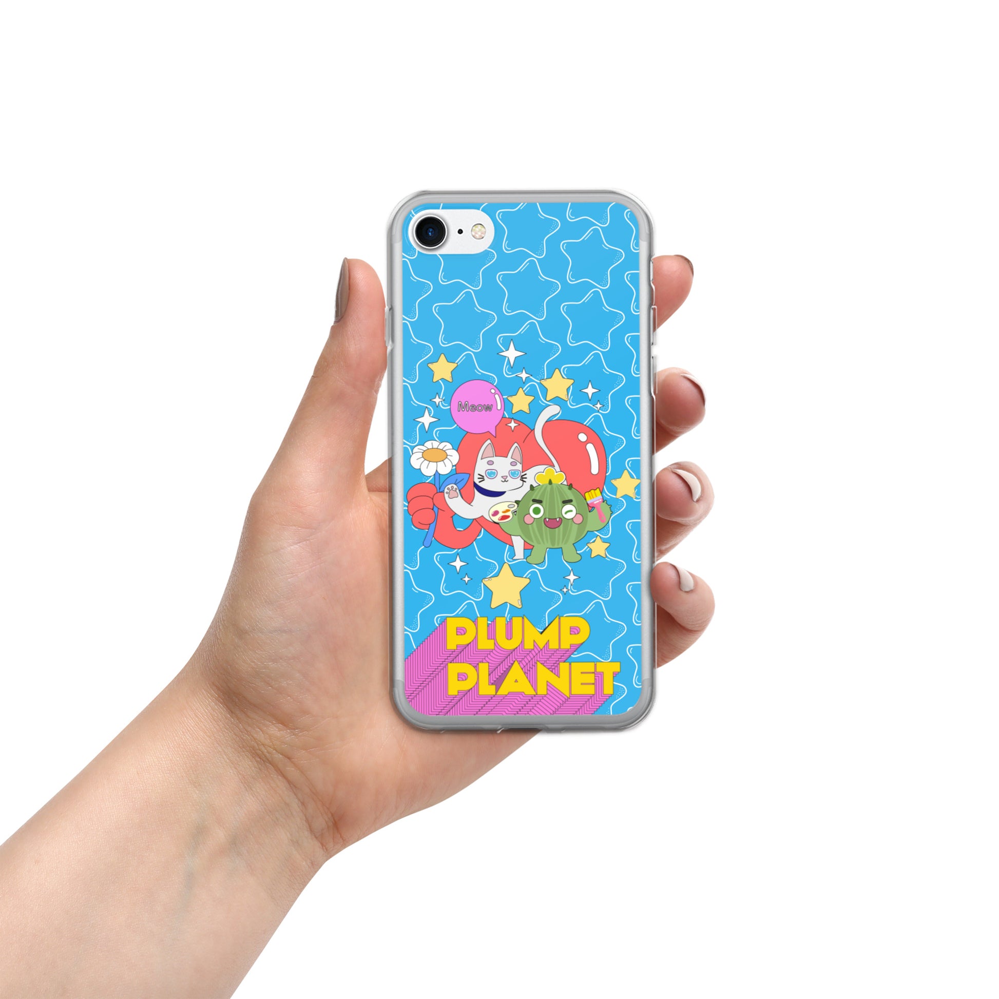 【iPhone】Cactus Press B to Meow - Phone Clear Case