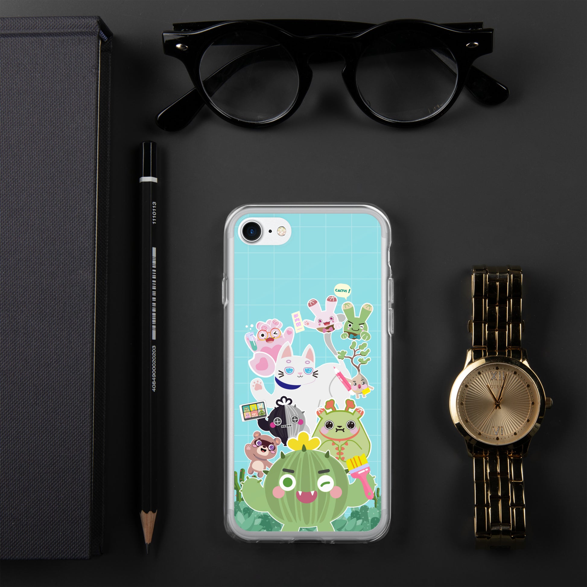 【iPhone】Cactus Plump Planet Group Photo - Phone Clear Case