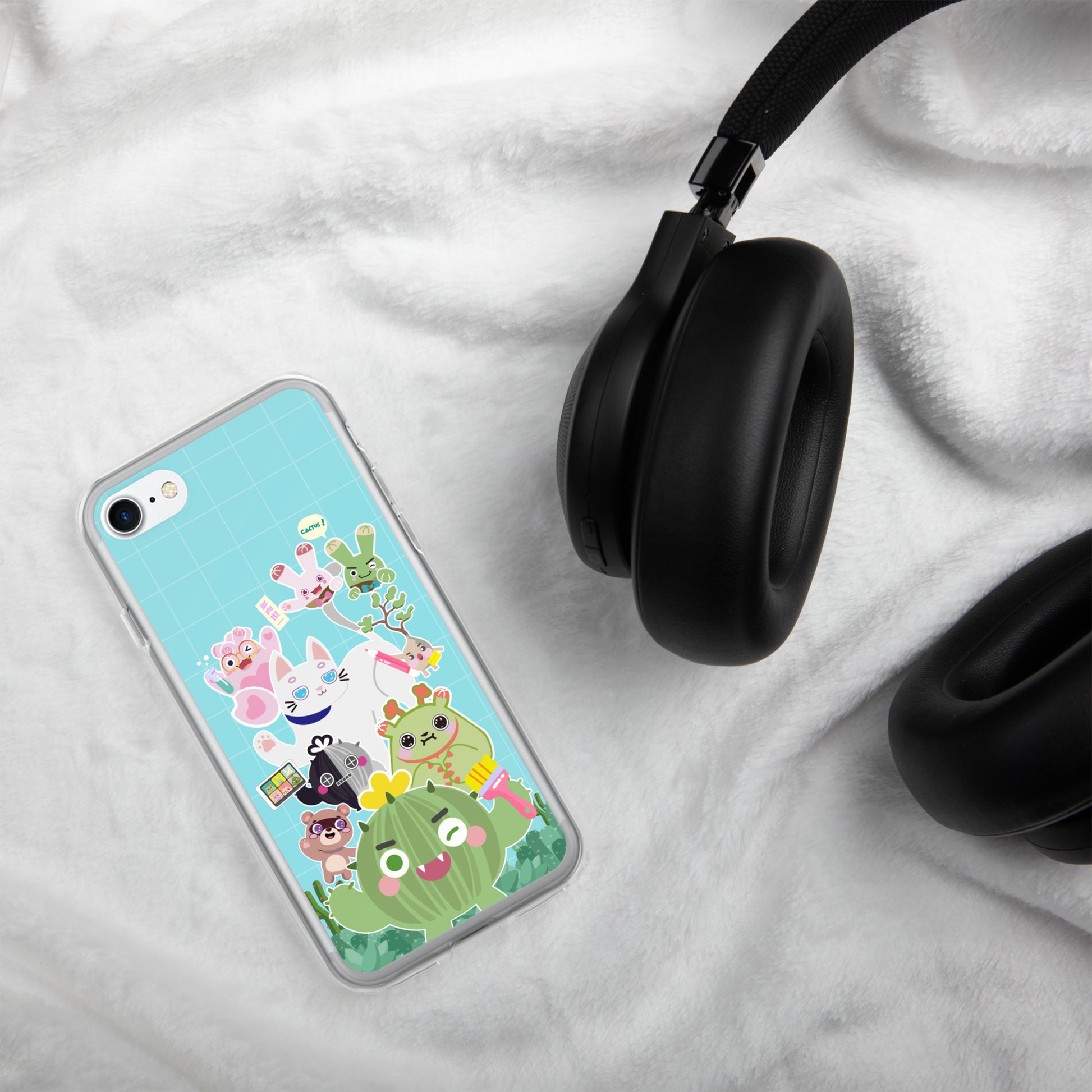 【iPhone】Cactus Plump Planet Group Photo - Phone Clear Case