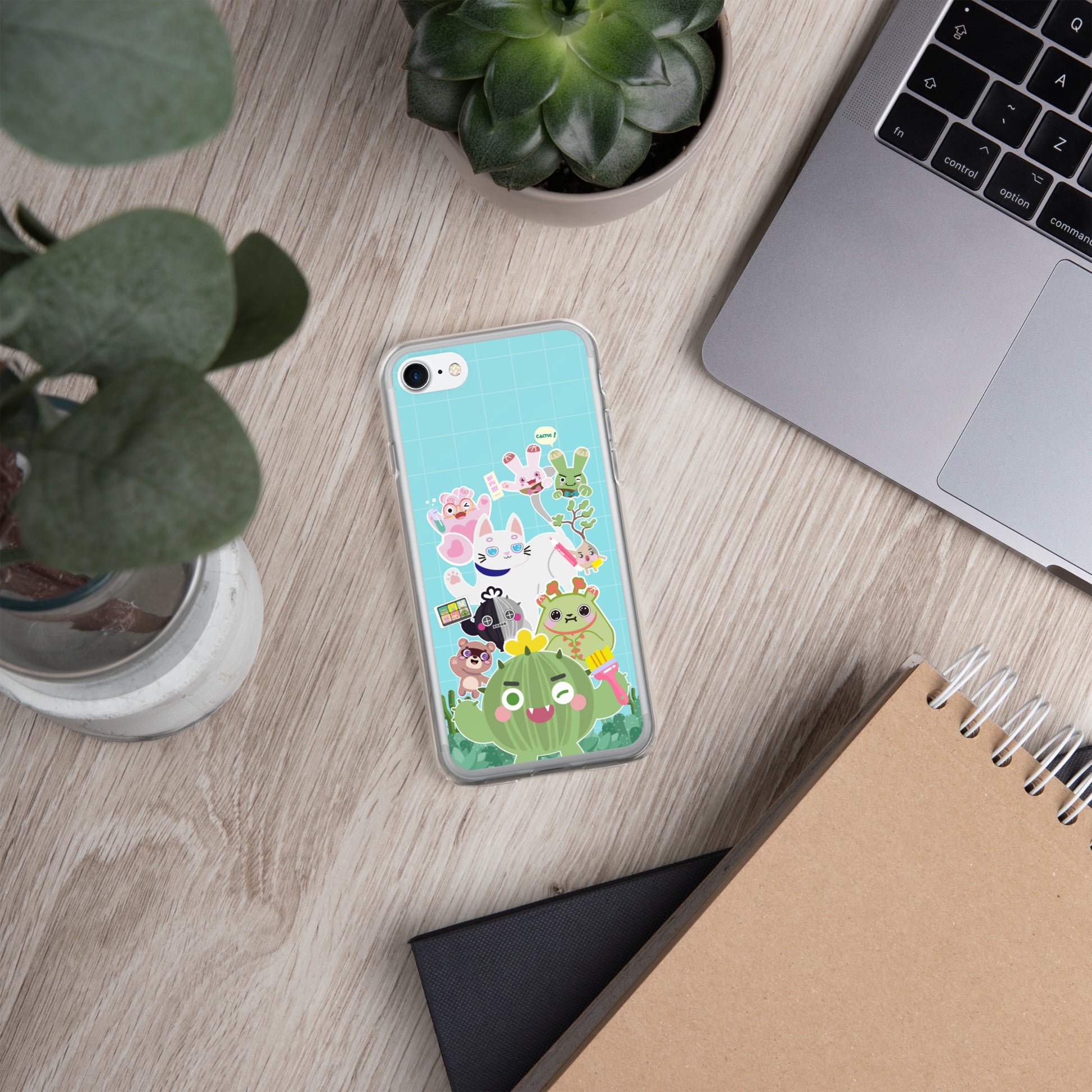 【iPhone】Cactus Plump Planet Group Photo - Phone Clear Case
