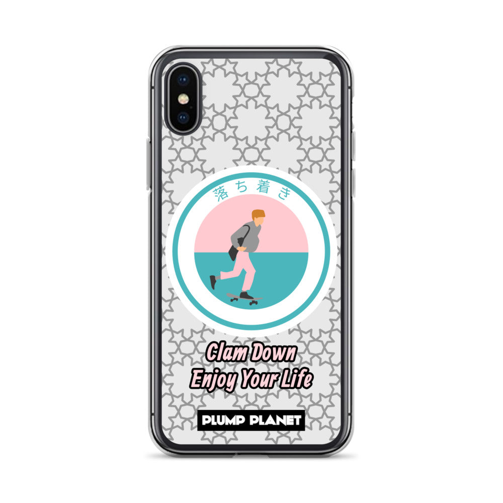 【iPhone】Clam Down Printing Stamp - Phone Clear Case