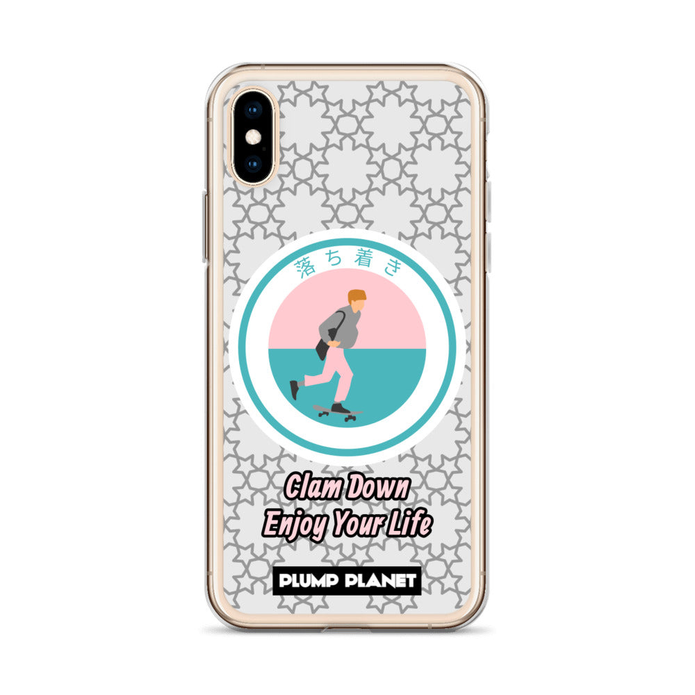 【iPhone】Clam Down Printing Stamp - Phone Clear Case