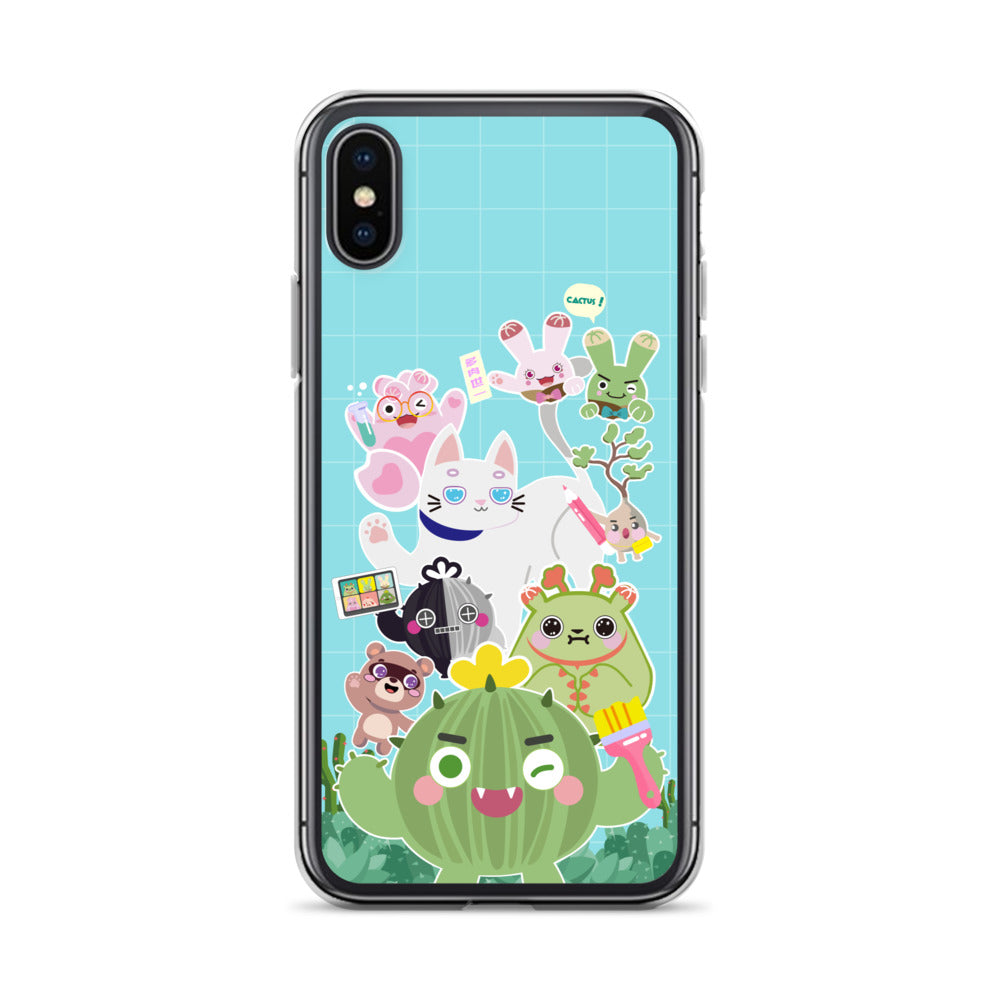 【iPhone】Cactus Plump Planet Group Photo - Phone Clear Case