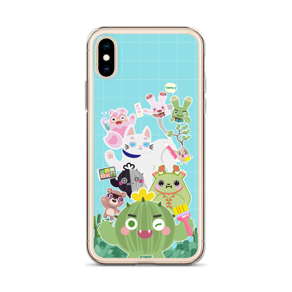 【iPhone】Cactus Plump Planet Group Photo - Phone Clear Case