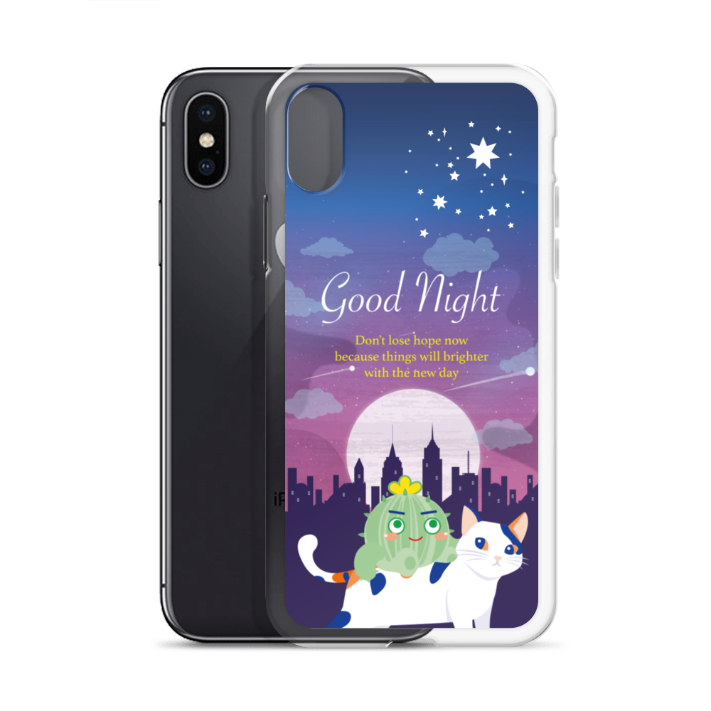 【iPhone】Good Night - Phone Clear Case