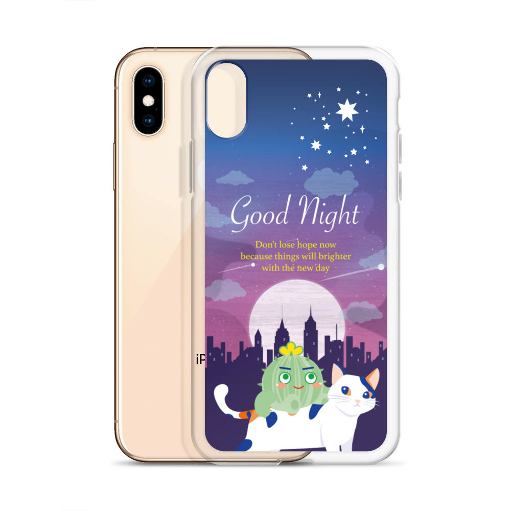 【iPhone】Good Night - Phone Clear Case