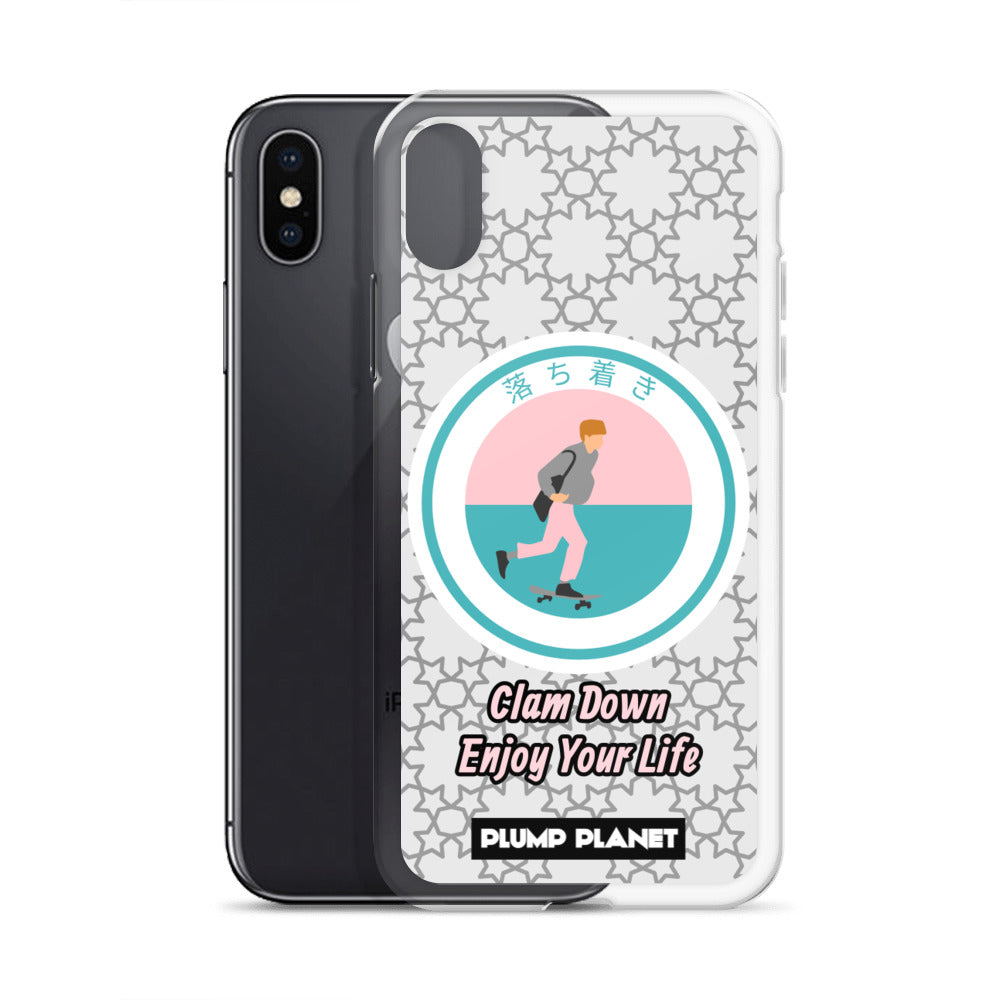 【iPhone】Clam Down Printing Stamp - Phone Clear Case