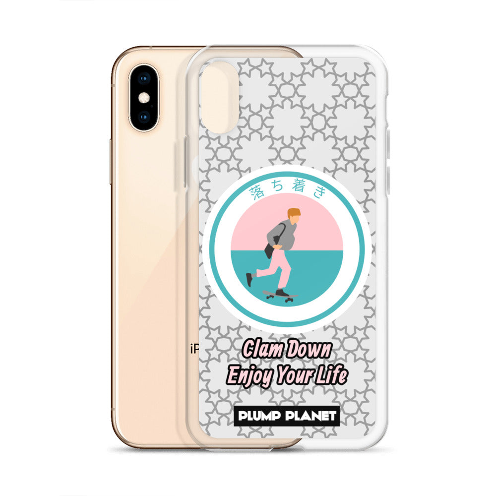 【iPhone】Clam Down Printing Stamp - Phone Clear Case