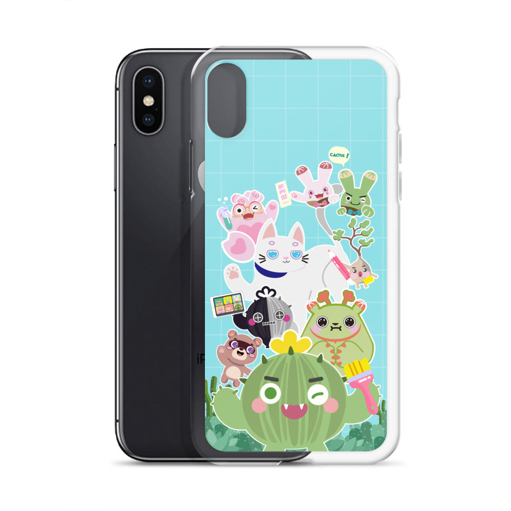 【iPhone】Cactus Plump Planet Group Photo - Phone Clear Case