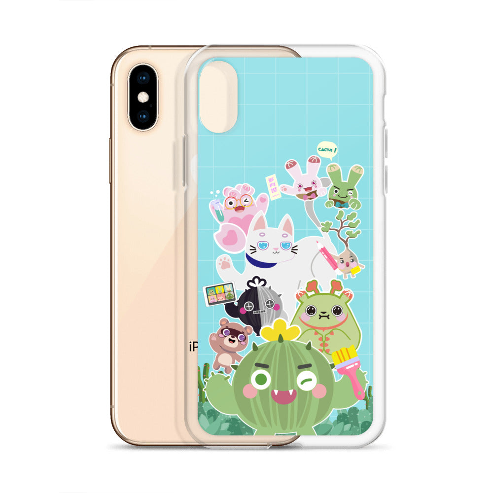 【iPhone】Cactus Plump Planet Group Photo - Phone Clear Case