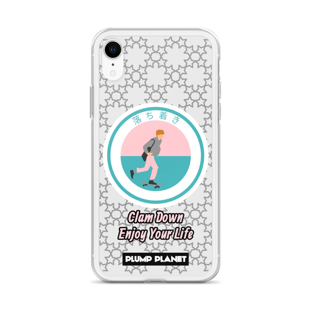 【iPhone】Clam Down Printing Stamp - Phone Clear Case