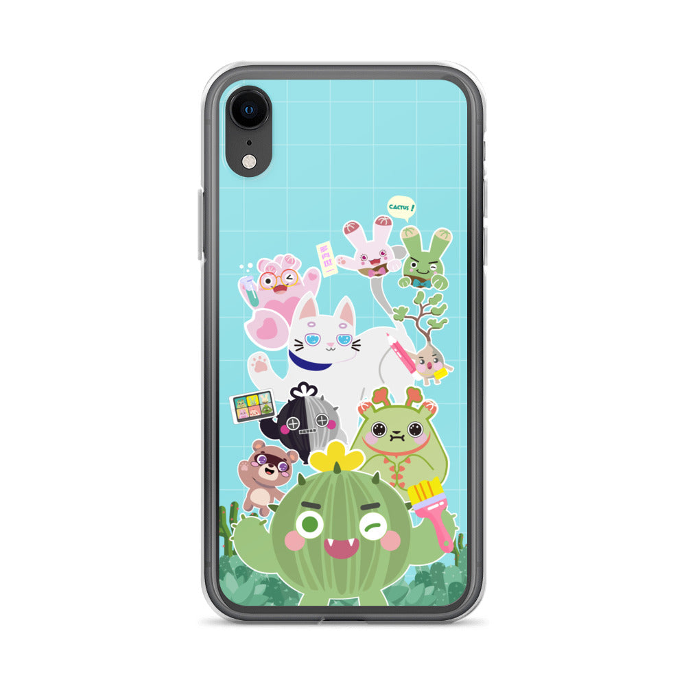 【iPhone】Cactus Plump Planet Group Photo - Phone Clear Case