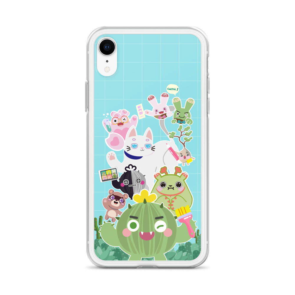 【iPhone】Cactus Plump Planet Group Photo - Phone Clear Case