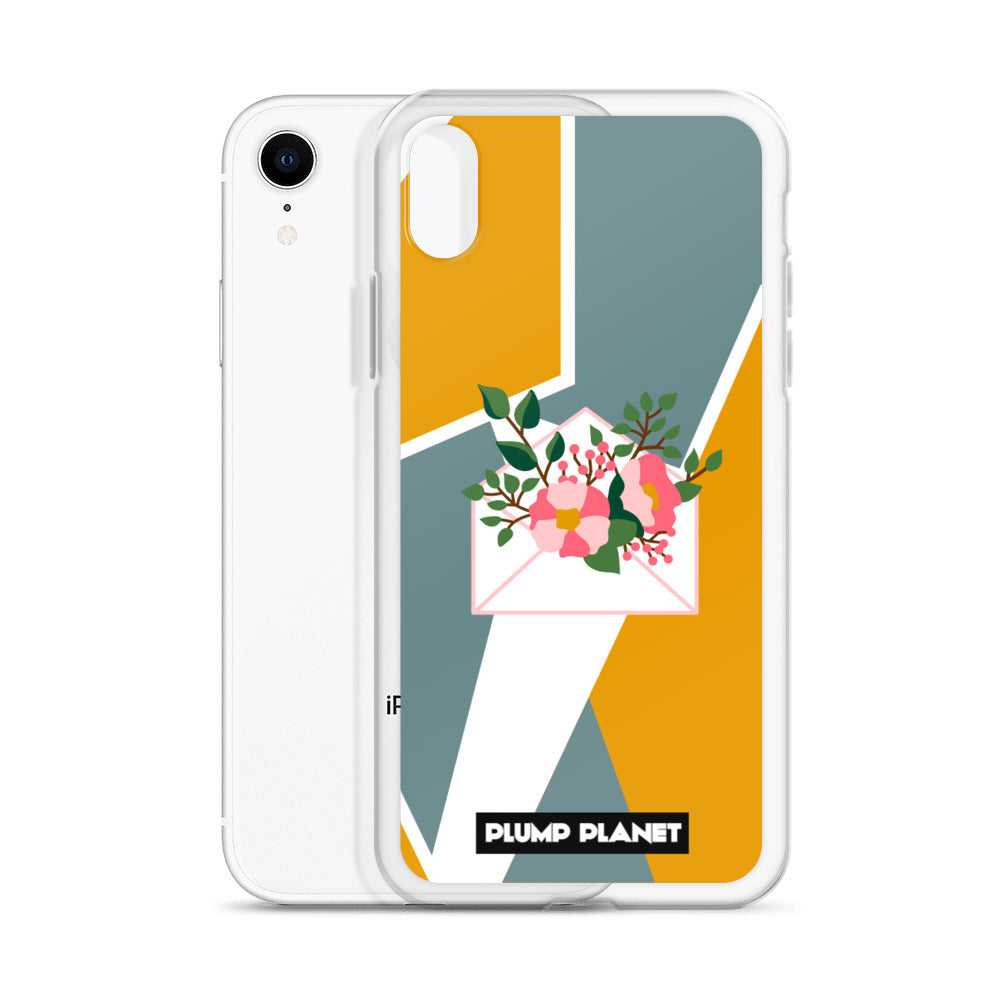 【iPhone】Letter with Flower | Printing Stamp Phone Clear Case