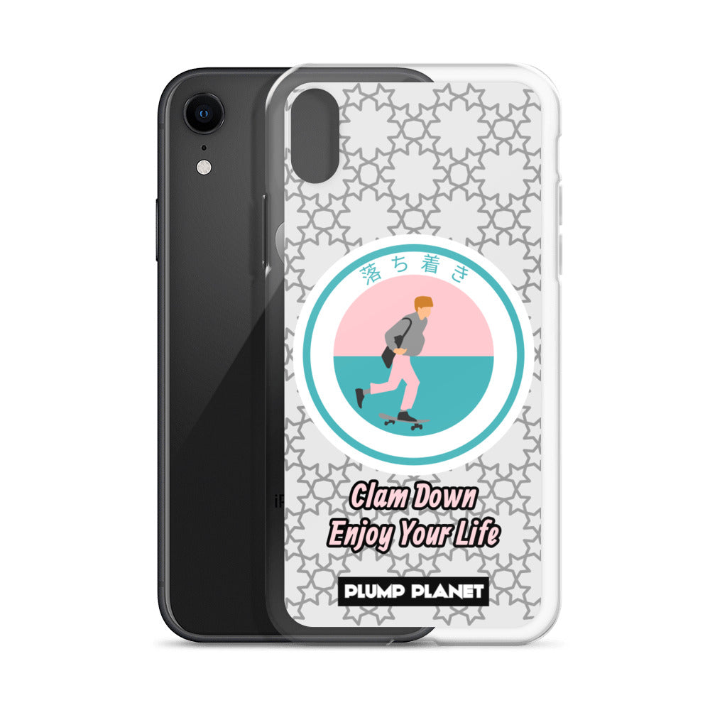 【iPhone】Clam Down Printing Stamp - Phone Clear Case