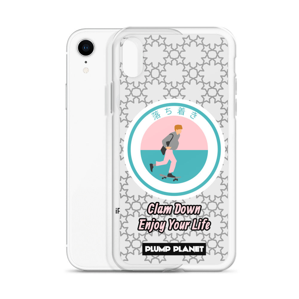【iPhone】Clam Down Printing Stamp - Phone Clear Case