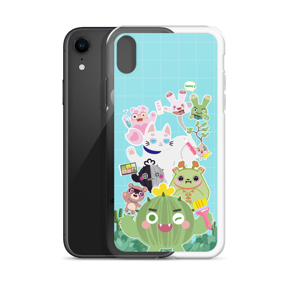 【iPhone】Cactus Plump Planet Group Photo - Phone Clear Case
