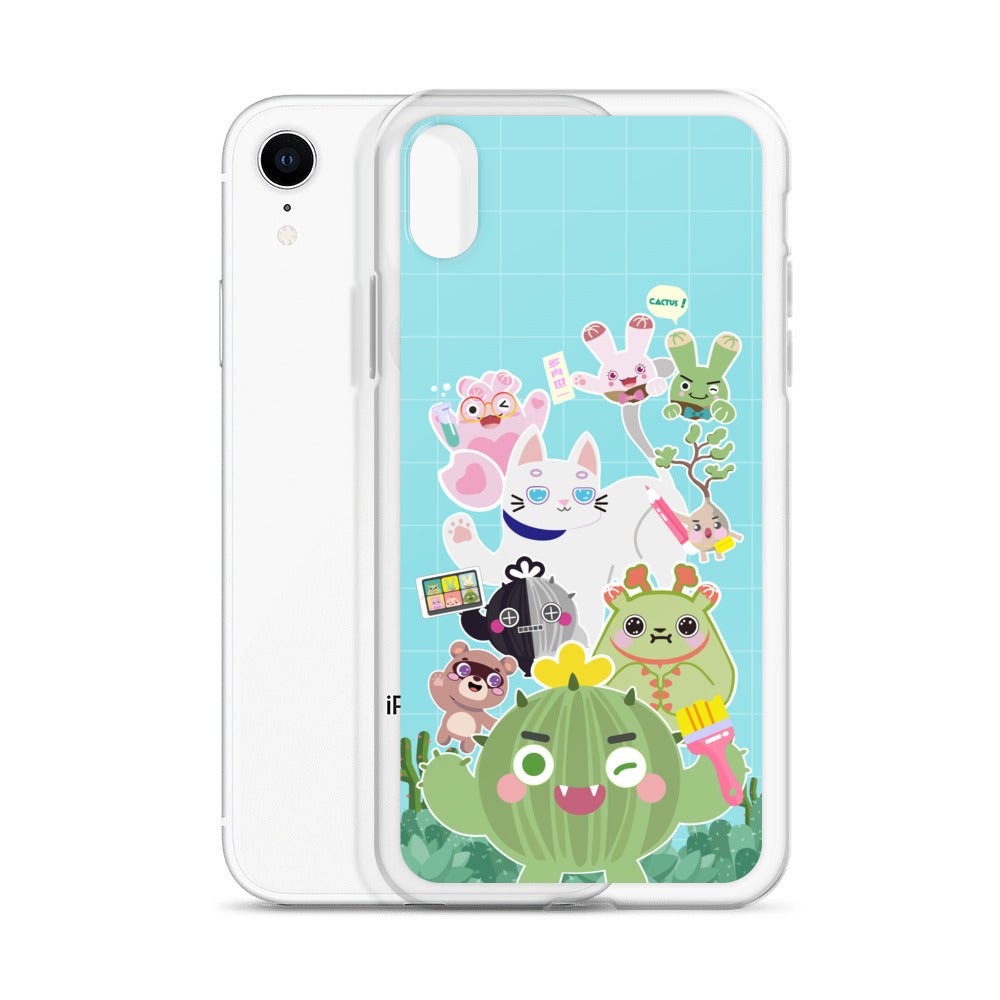 【iPhone】Cactus Plump Planet Group Photo - Phone Clear Case