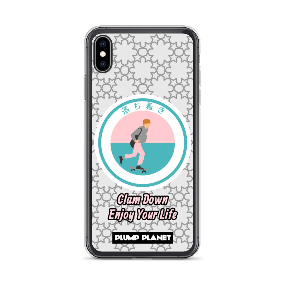 【iPhone】Clam Down Printing Stamp - Phone Clear Case