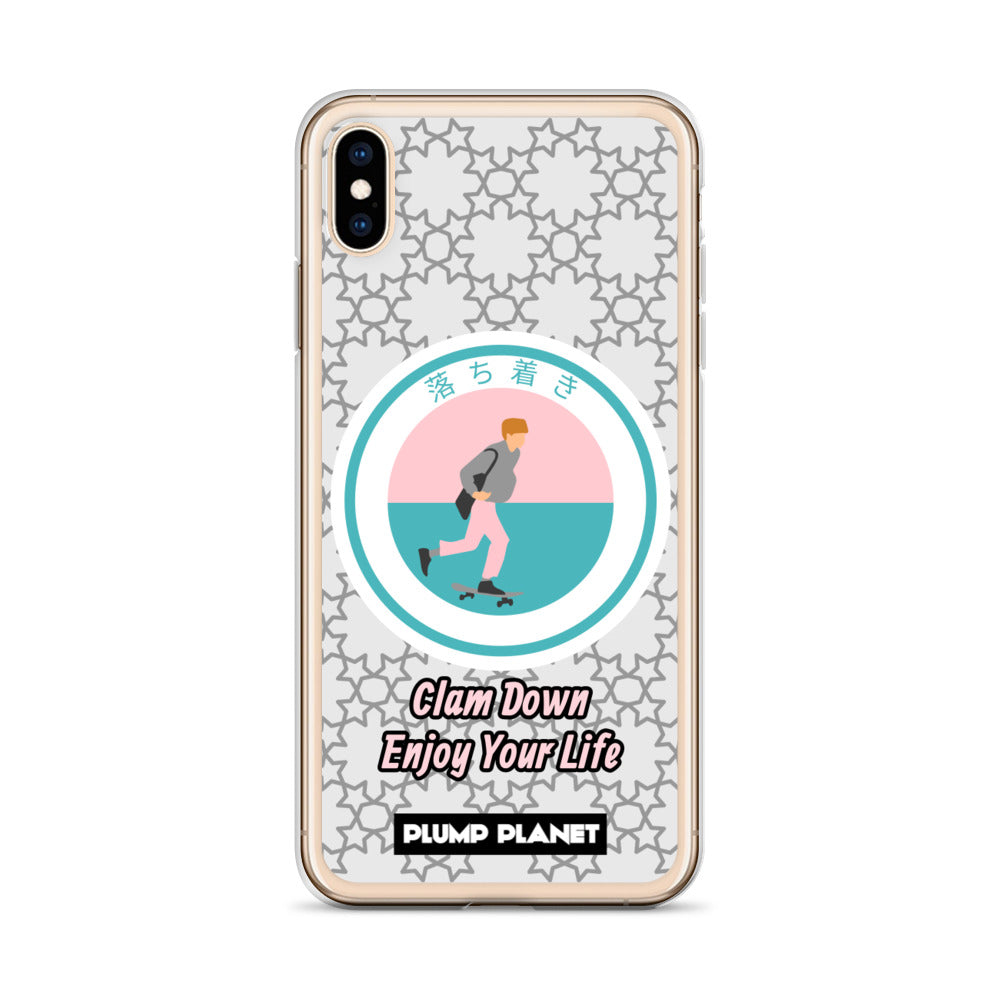 【iPhone】Clam Down Printing Stamp - Phone Clear Case