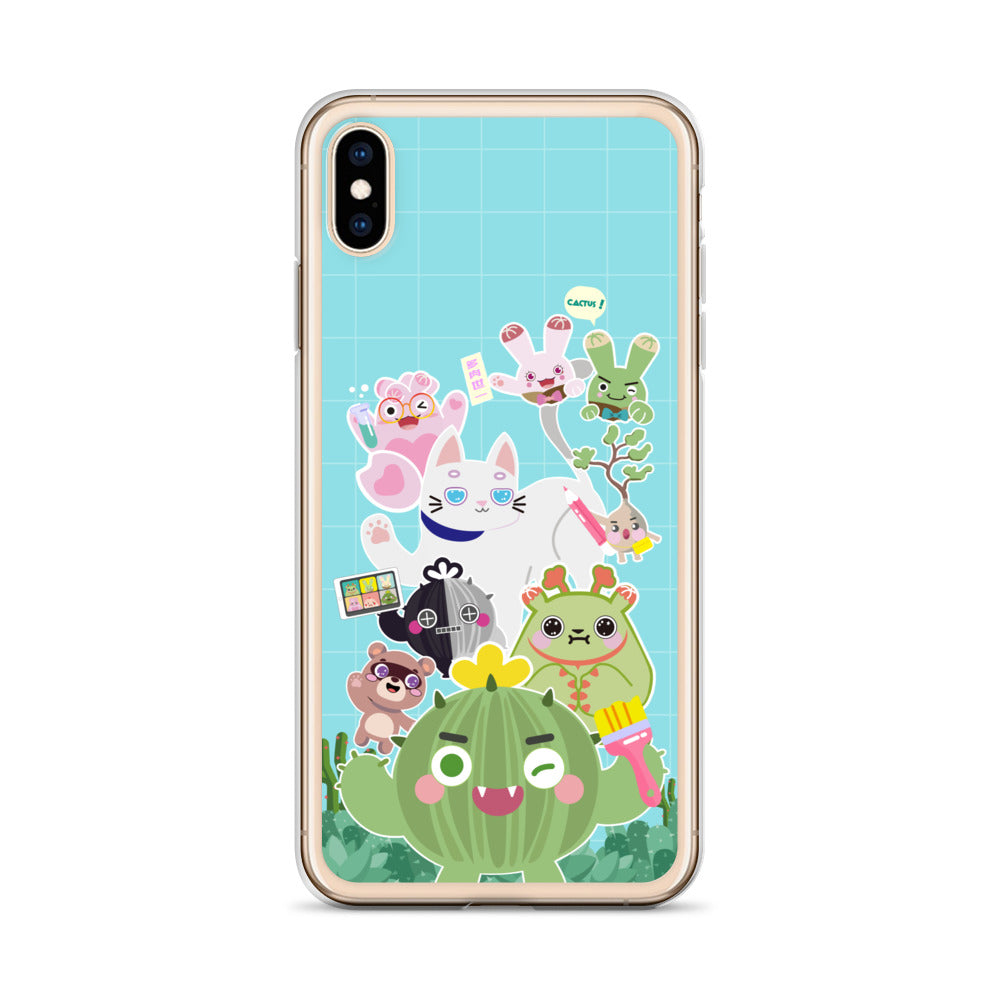 【iPhone】Cactus Plump Planet Group Photo - Phone Clear Case