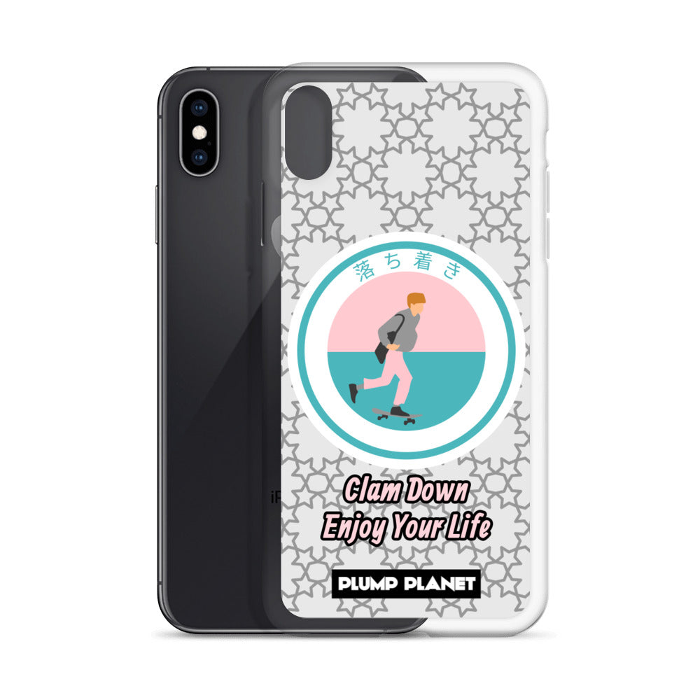 【iPhone】Clam Down Printing Stamp - Phone Clear Case